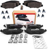 Beefed Up Brakes Trail Rated Rear Ceramic Brake Pad Kit w/hardware and grease Compatible with 2007-2018 Jeep Wrangler JK/JKU