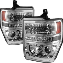 Spyder 5030177 Ford F250/350/450 Super Duty 08-10 Projector Headlights - CCFL Halo - LED (Replaceable LEDs) - Chrome - High H1 (Included) - Low H1 (Included) (Chrome)