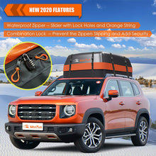 MeeFar Car Roof Bag XBEEK Rooftop top Cargo Carrier Bag Waterproof 15 Cubic feet for All Cars with/Without Rack, Includes Anti-Slip Mat, 8 Reinforced Straps, 6 Door Hooks, Luggage Lock