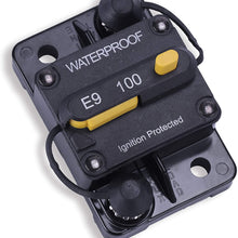 JUSTTOP 100Amp Circuit Breaker, 12V-48V DC Circuit Breaker with Manual Reset Waterproof Inline Fuse, Suitable for Campers, Trailers, RV, Ships, etc