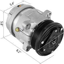 Mophorn CO 20446C (1137024) 4719178 1521221 1520446 Universal Air Conditioner AC Compressor for 98-03 Chevy S10 GMC Sonoma 2.2L A/C Compressor 67291 68291