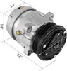 Mophorn CO 20446C (1137024) 4719178 1521221 1520446 Universal Air Conditioner AC Compressor for 98-03 Chevy S10 GMC Sonoma 2.2L A/C Compressor 67291 68291