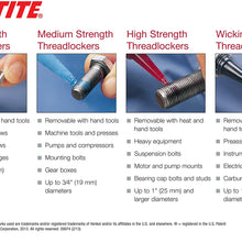 Loctite 492142 Threadlocker 271 High Strength Bottle, Red, 36-ml