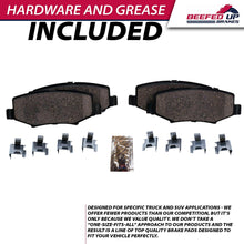 Beefed Up Brakes Trail Rated Rear Ceramic Brake Pad Kit w/hardware and grease Compatible with 2007-2018 Jeep Wrangler JK/JKU