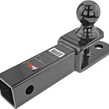 GoTow GT-10008 ATV UTV 3 In 1 Ball Mount Hitch W/ Hitch Pin Fits 2-inch Receiver Class III 6000lb 2-inch Ball