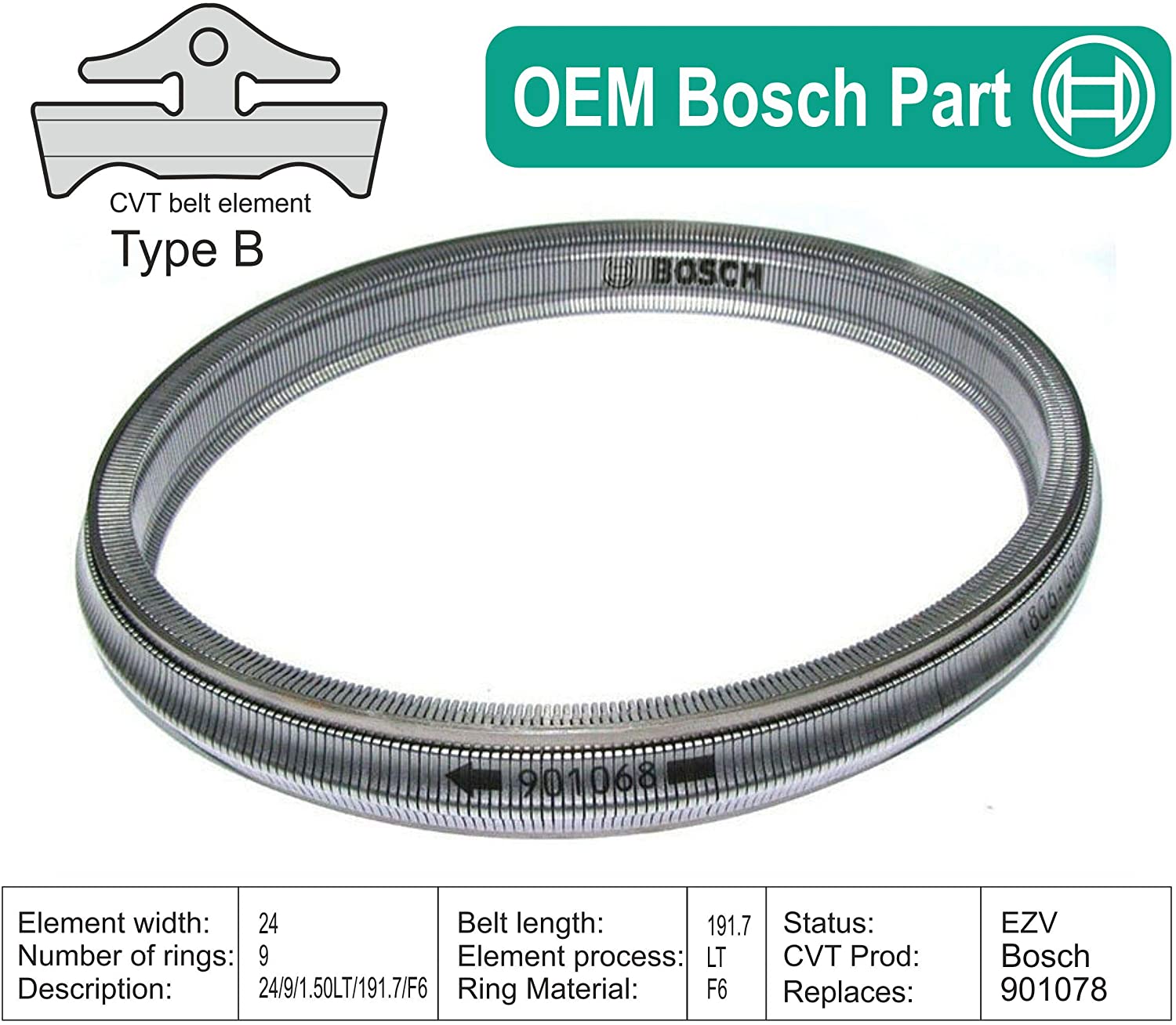 Automatic Transmission CVT Belt Chain - OEM Part Number 901068 -Automajor Compatible with Nissan Dodge Jeep Scion Toyota RE0F10A / RE0F11A / JF015E / JF102E Transmission