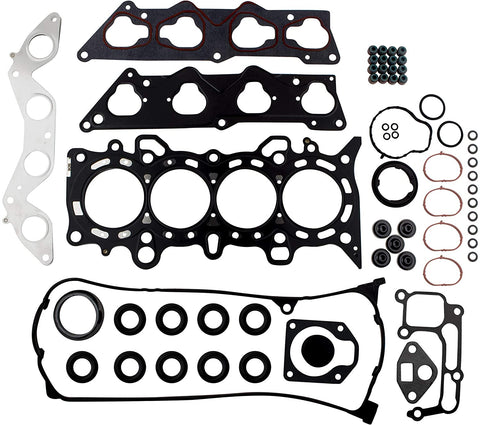 MYSMOT HS26236PT-2 MLS Engine Cylinder Head Gasket Set Compatible with 2001 2002 2003 2004 2005 Honda Civic DX LX (1.7L SOHC L4 Eng. Code