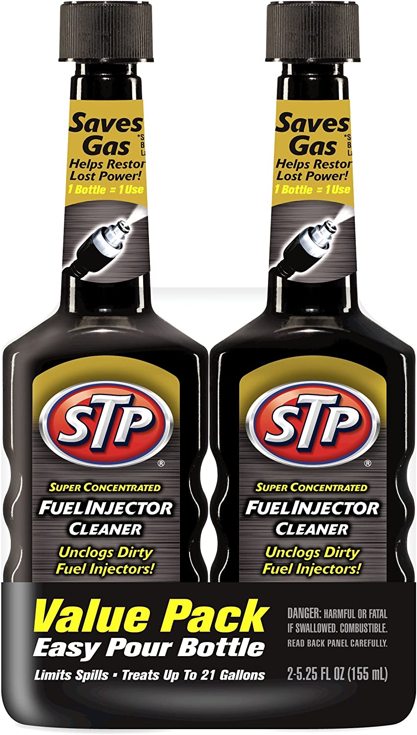 STP Fuel Injector Cleaner, Super Concentrated, Bottles, 5.25 Fl Oz, Pack of 2, 78577