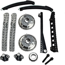 BETTERCLOUD VVT Timing Chain Kit W/Camshaft Phasers (LH & RH),Water Pump,Timing Cover Gasket Set, Pair VCT Camshaft Timing Solenoid Valve Fit for 04-08 Ford 5.4L