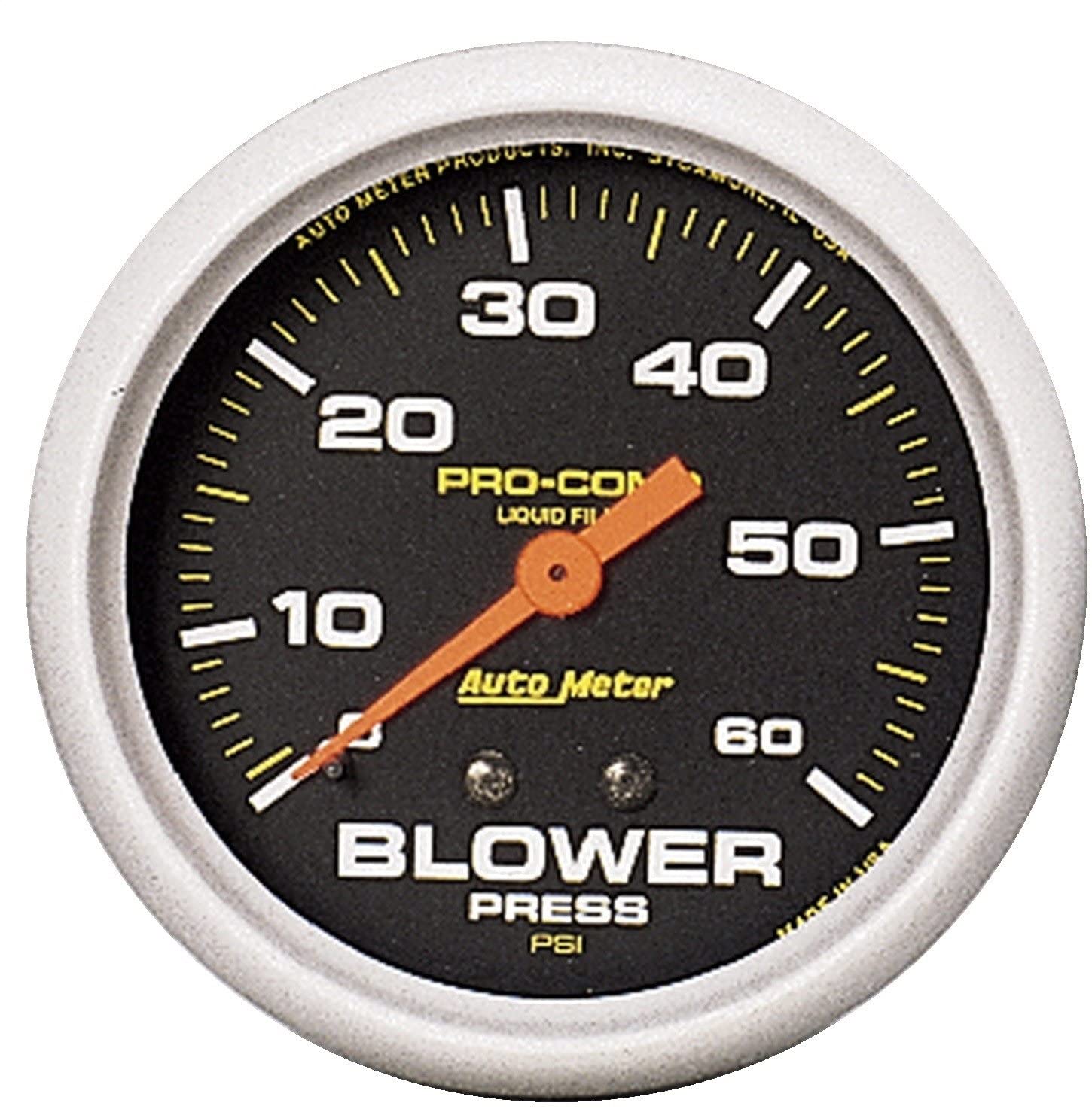 AUTO METER 5403 Pro-Comp Liquid-Filled Mechanical Blower Pressure Gauge,2.625 in.
