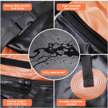 LIMINK Car Roof Cargo Carrier Bag 15 Cubic Feet Rooftop Bag PVC Coated Waterproof Zipper with Anti-Slip Mat 8 Reinforced Straps 4 Door Hooks, for Any Car