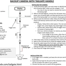 PYvideo Backup Camera Backup Camera with Tailgate Handle for Dodge Ram (2009-2017) for Universal Monitors (RCA) (Color: Black)