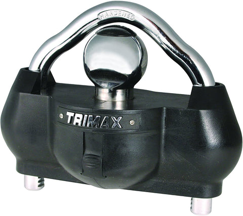 Trimax UMAX100 Premium Universal 'Solid Hardened Steel' Trailer Lock (fits All couplers)