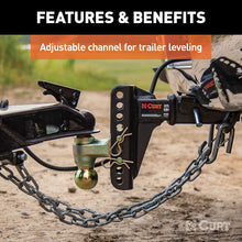 CURT 45900 Adjustable Trailer Hitch Ball Mount, 2-Inch Receiver, 6-Inch Drop, 2 and 2-5/16-Inch Balls, 14,000 lbs