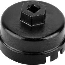 3mirrors Oil Filter Wrench 64MM 14 Flutes Oil Filter Cap Wrench for Acura Honda (Custom) Durable Aluminium