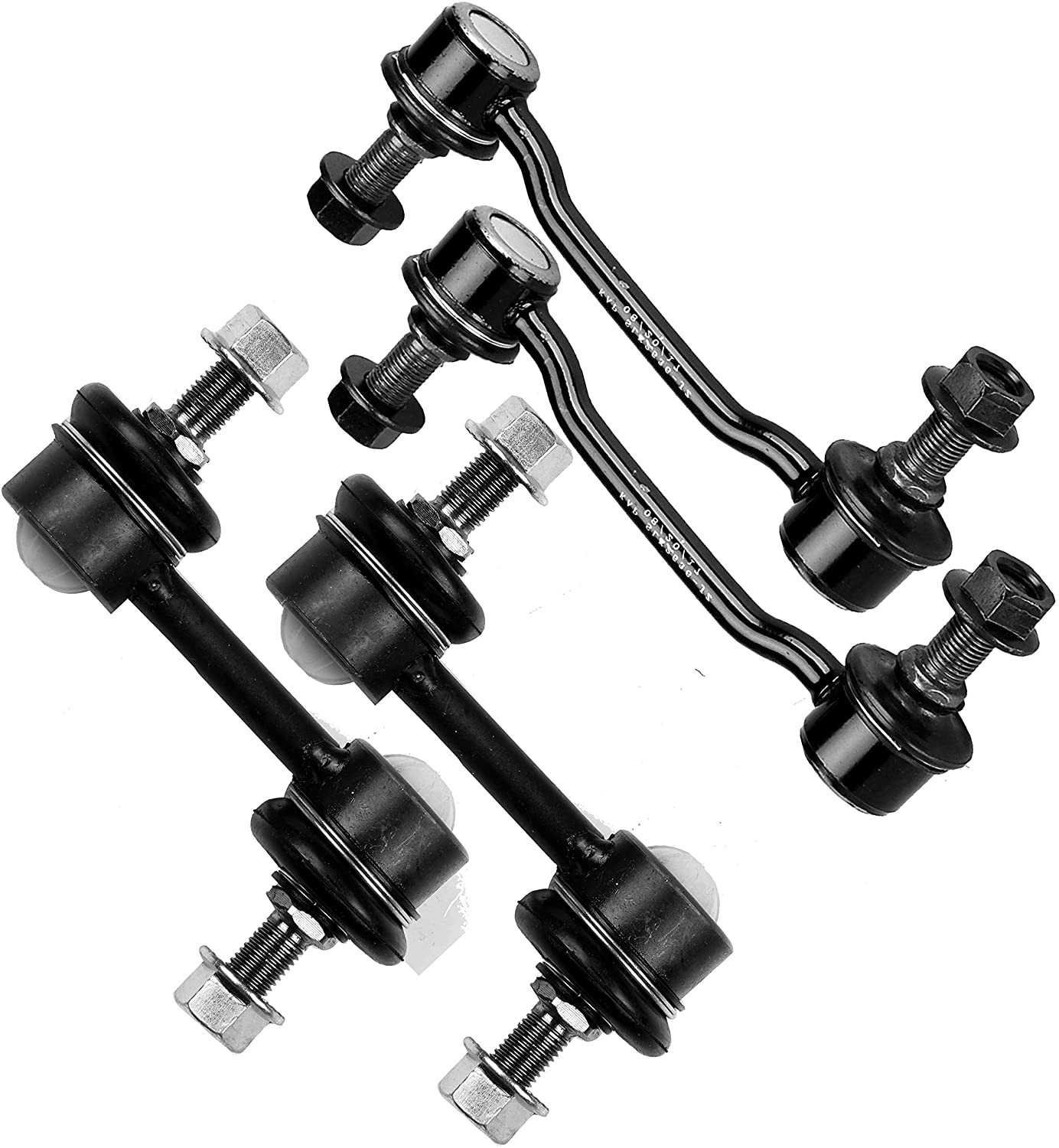 TUPARTS 4-Piece Front Sway Bar End Link Rear Sway Bar End Link Suspension Replacement fit 2006-2011 for H-yundai Azera 2006-2010 for H-yundai Sonata 2007-2009 for K-ia Amanti Part