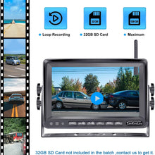 LeeKooLuu F14 Wireless Digital Backup 4 Cameras 7” DVR Quad Split Monitor for RVs Trucks Trailers Bus 1080P High-Speed Observation System Rear View Side View Cameras with Grid Lines DIY Setting