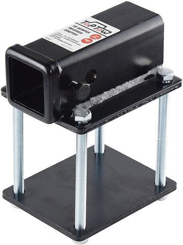TOPTOW RV Bumper Hitch Receiver 63801 for 4 inch to 4.5 inch Beams, 2 inch Receiver Opening, Fits for Bike Racks, Cargo Carriers Camper-on
