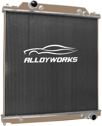 ALLOYWORKS 3 Row Core Aluminum Radiator For 2003-2007 Ford F250 F350 Super Duty / 2003-2005 Ford Excursion 6.0L Turbo Diesel Powerstroke Engine