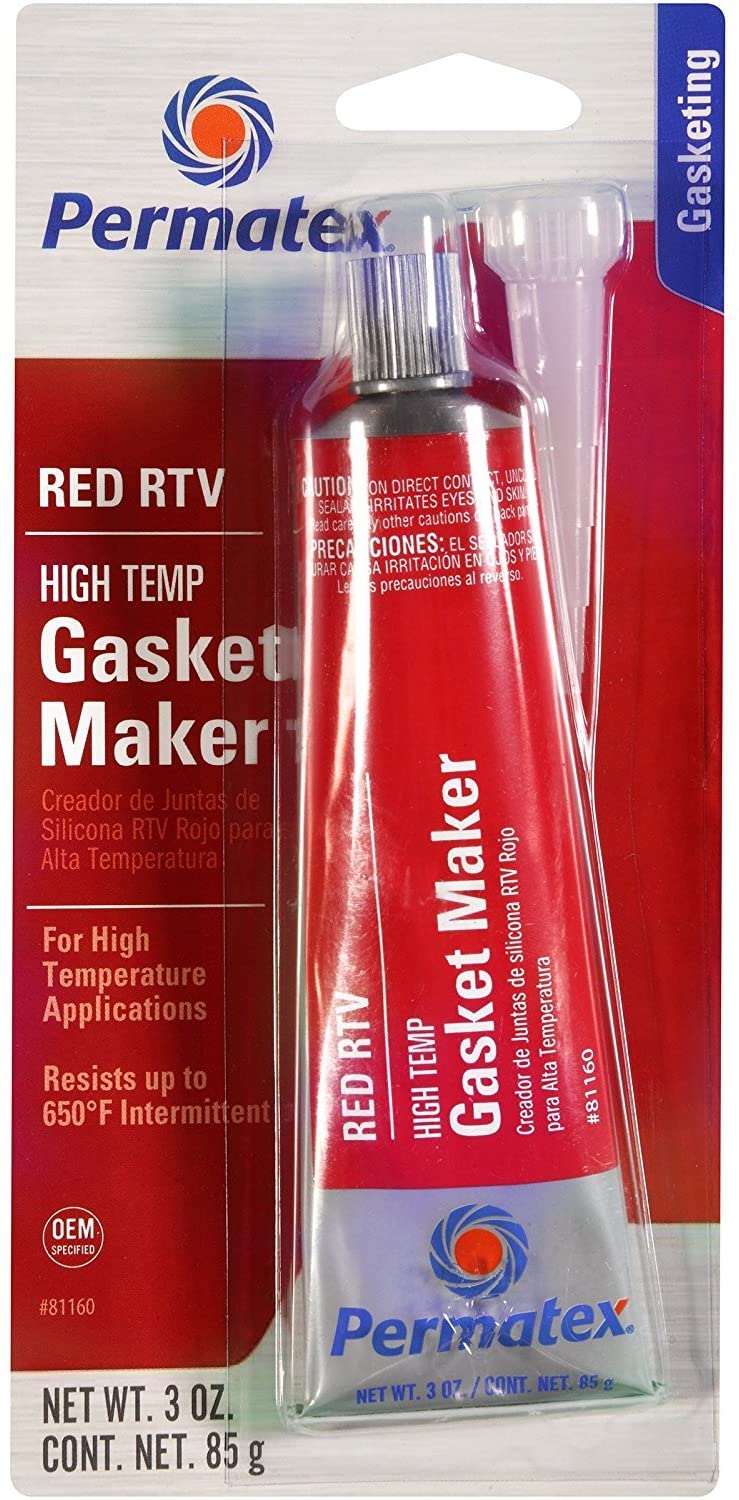 Permatex 81160 3 Oz High-Temp Red RTV Silicone Gasket