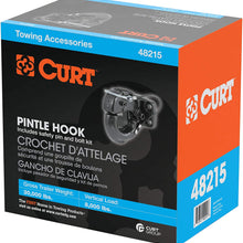 CURT 48215 Pintle Hook Hitch 30,000 lbs, Fits 2-1/2 to 3-Inch Lunette Ring, Mount Required