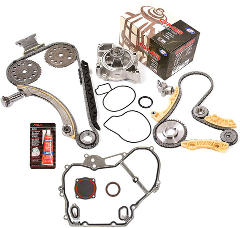 Evergreen TKTCS10422CWP Compatible With 01-10 Chevrolet Oldsmobile Pontiac Saturn GM 2.0 2.2 2.4 DOHC Ecotec Engine Timing Chain Kit Balance Shaft Water Pump Timing Cover Gasket
