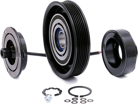 FKG AC Compressor Clutch Assembly Kit 55111436AB CO 11017C fit for 08-10 Dodge Ram 1500 3.7L 4.7L, 08-10 Jeep Grand Cherokee 3.7L 4.7L, 11-13 Ram 1500 3.7L 4.7L, 10-13 Ram 2500 4.7L