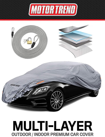 Motor Trend M5-CC-3 L (7-Series Defender Pro-Waterproof Car Cover for All Weather-Snow, Wind, Rain & Sun-Ultra Heavy Multiple Layers-Fits Up to 190