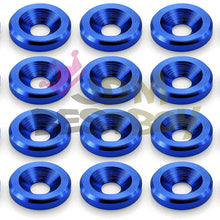 JDMBESTBOY 20pcs Blue Billet Aluminum Fender Bumper Washer Bolt Engine Bay Screw Dress Up Kit JDM M6x15mm 6061 T6-Grade