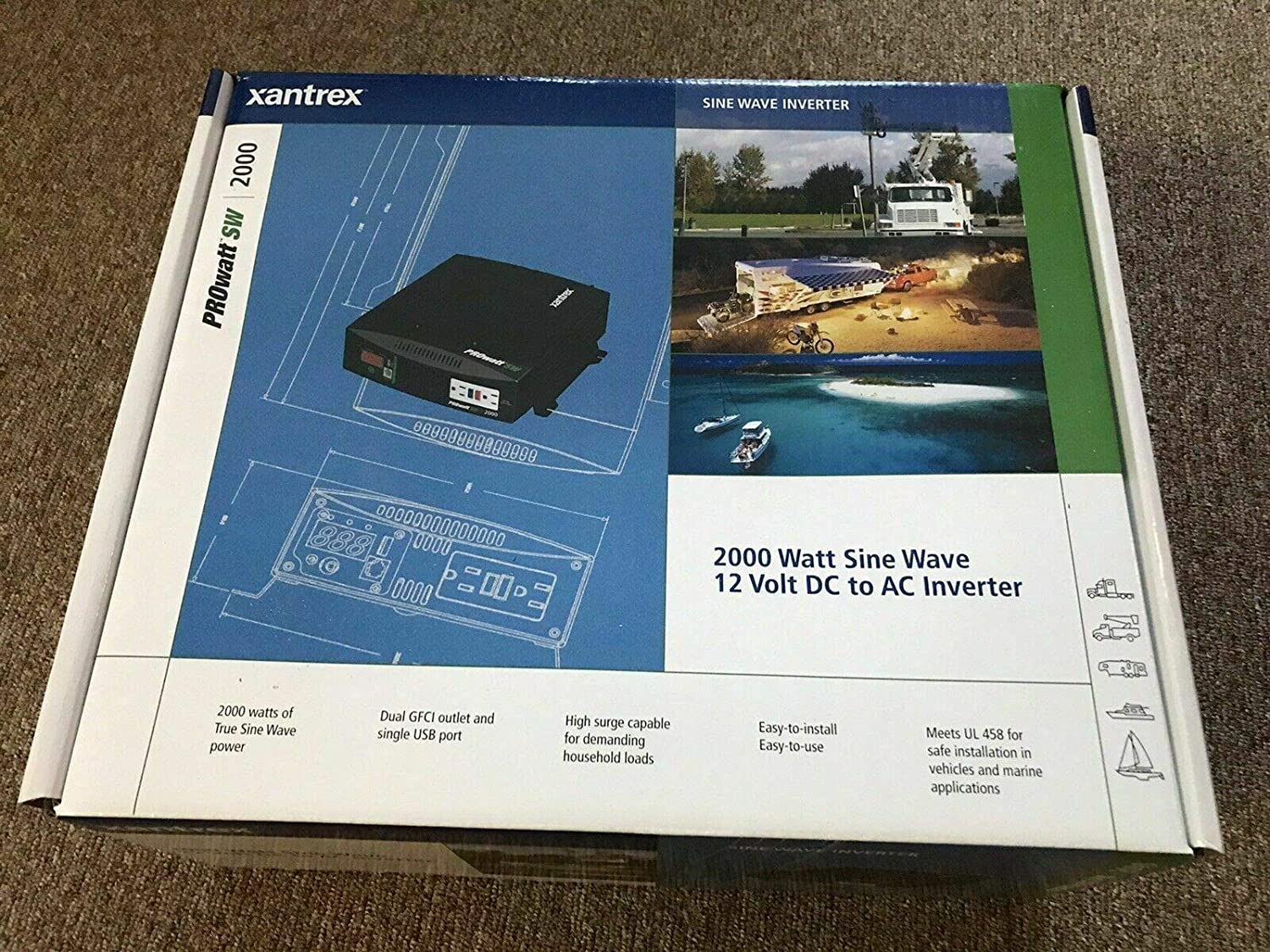 Xantrex 806-1220 PROwatt SW 2000 Inverter - 1800W, True Sine Wave