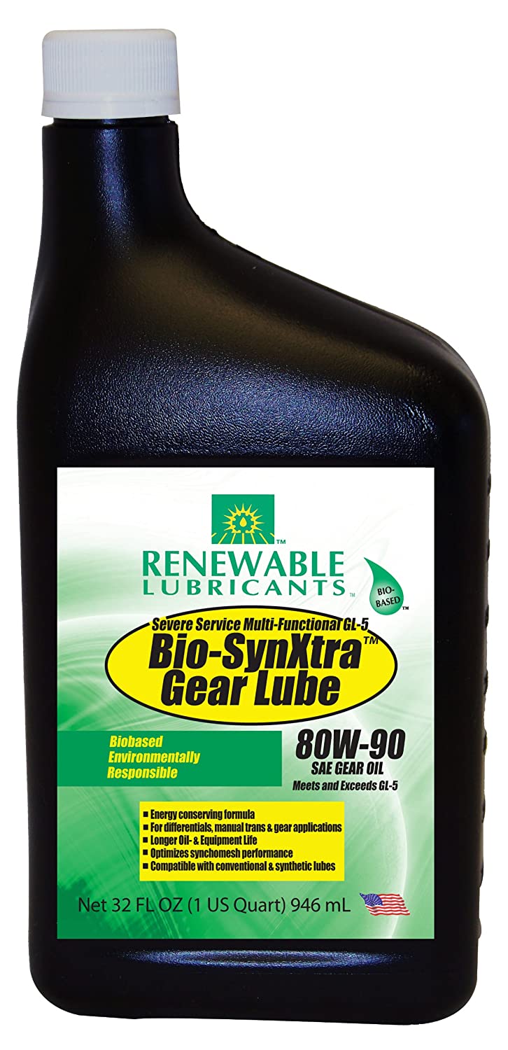 Renewable Lubricants Bio-SynXtra GL-5 Gear Lubricant, 1 qt Bottle