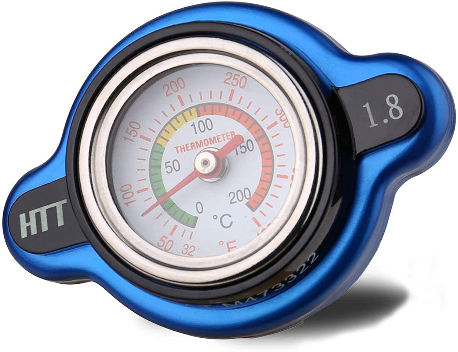 AiCooler Radiator High-Pressure Temperature Gauge Cap for Most Japanese Motorcycles 1.8Kg/cm2 (25.6PSI) Fits select Arctic Cat, Kawasaki, Yamaha, Polaris, Suzuki, Honda models. Model: MJ1-B