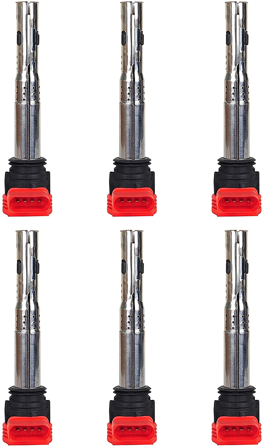 ENA Ignition Coils Compatible with 2006-2017 Audi A4 A5 A6 A7 A8 Q5 Q7 R8 S4 S5 S6 S8 - Volkswagen VW Touareg 3.0L 3.2L Compatible with UF-529 C1631 - Pack of 6