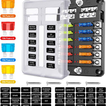 Nilight 12 Way Blade Fuse Block 12 Circuits with Negative Bus Fuse Box Holder with LED Indicator ATO/ATC Fuse Panel Waterproof Cover for 12V Automotive Cars Marine Boats,RVs,Trailers,2 Years Warranty