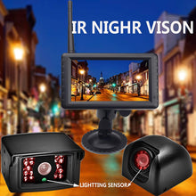 Wireless Backup Camera System with Rear & Side View Camera,720P Reverse Backup Camera Kit with 5” Monitor Support Split Screen, Waterproof IP69K,for RV Trailer,5th Wheels,Tractor,Forklift