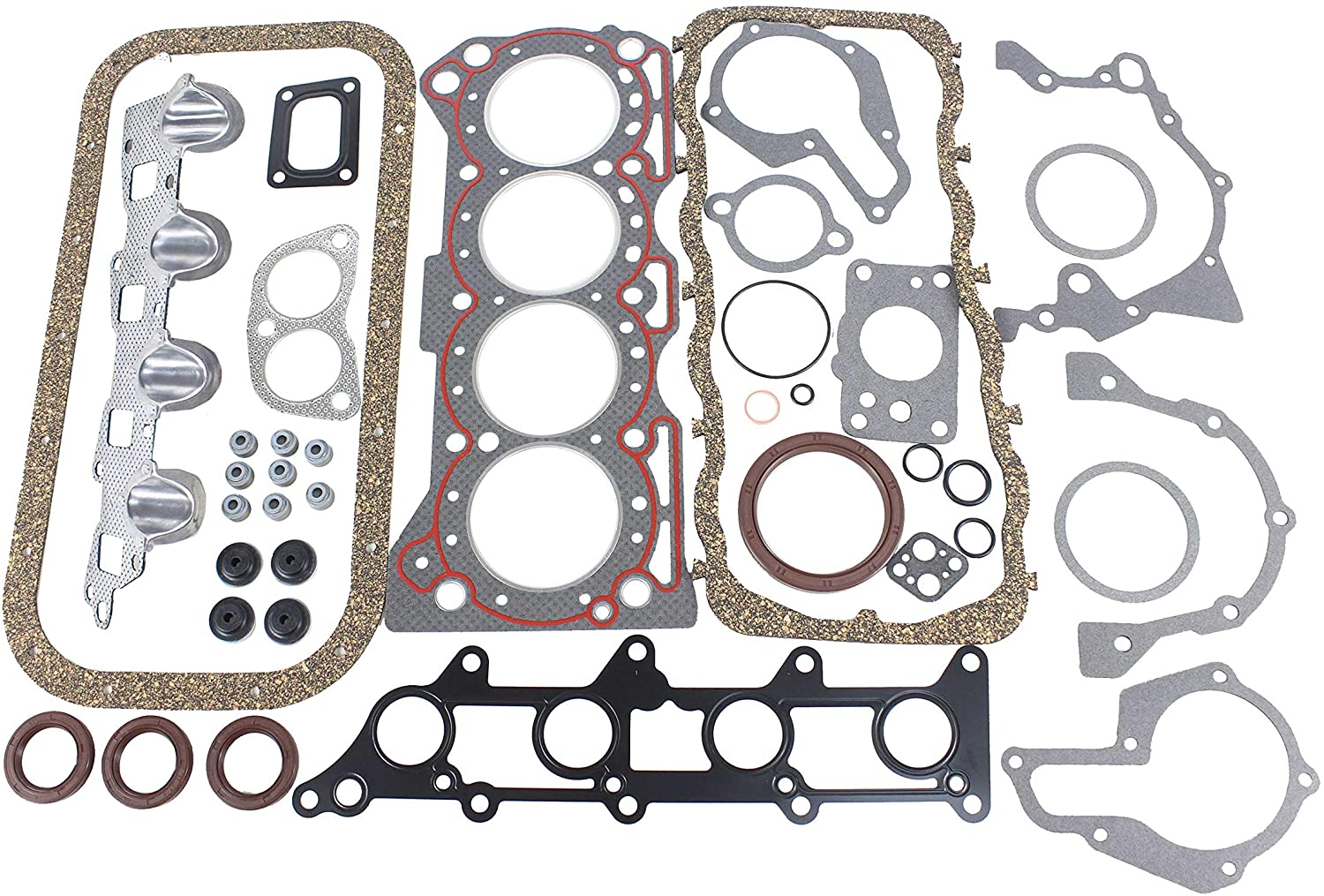 DNJ Full Gasket/Sealing Set FGS5025 For 89-95 Geo, Suzuki/Tracker, Sidekick 1.6L L4 SOHC Naturally Aspirated designation -