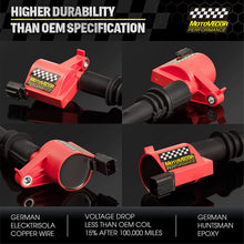 High Performance DG511 Ignition Coil 8 Pack Straight Boot 15% More Energy for Ford F150 F250 F350 F-150 Lincoln Mercury MUSTANG V8 V10 4.6l 5.4l 6.8l Compatible with DG511 C1541 FD508-Upgrade (Red)