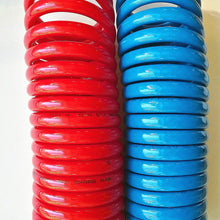 Trackon Parts 15' Coiled Air Brake Hoses with 12" & 40" Leads, Red & Blue Set, 11-340 Direct Replacement, for Semi Truck Tractor Trailer