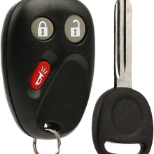Key Fob Keyless Entry Remote with Ignition Key fits 2003-2006 Chevy Avalanche Equinox Silverado SSR Suburban Tahoe/GMC Sierra Yukon/Hummer H2 / Pontiac Torrent/Saturn Vue (LHJ011), Set of 2