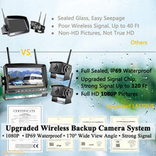 Wireless Backup Camera - IP69 Waterproof 1080P HD Night Vision Wide View Angle Backup Camera Wireless with 7 Inch HD Monitor, Wireless Backup Camera for Truck RV Trailer Pickup Camper