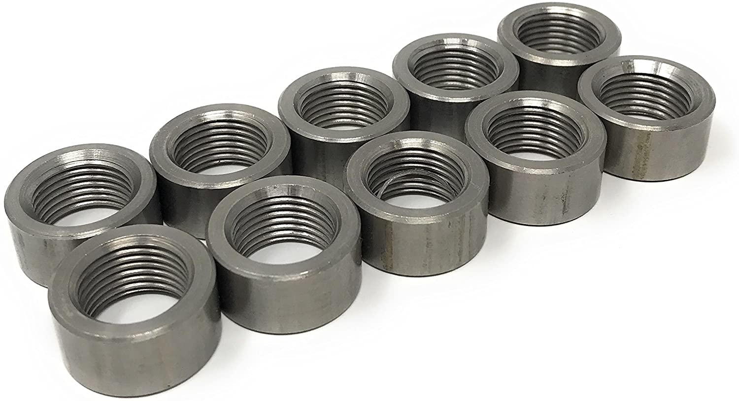 O2 Oxygen Sensor Fitting Plugs or Weld Bungs (10 pack Steel Bungs, M18 x 1.5)