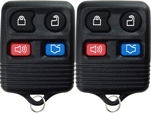 2 KeylessOption Replacement Keyless Entry Remote Control Key Fob Clicker Transmitter - Black