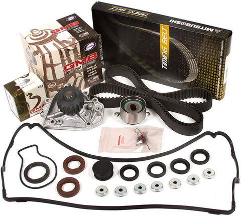 Evergreen TBK184VC2-M Compatible With Timing Belt Kit, Valve Cover Gasket, and GMB Water Pump: 90-95 Acura Integra GS LS RS Non-Vtec 1.8L B18A1 B18B1 (GMB Water Pump)