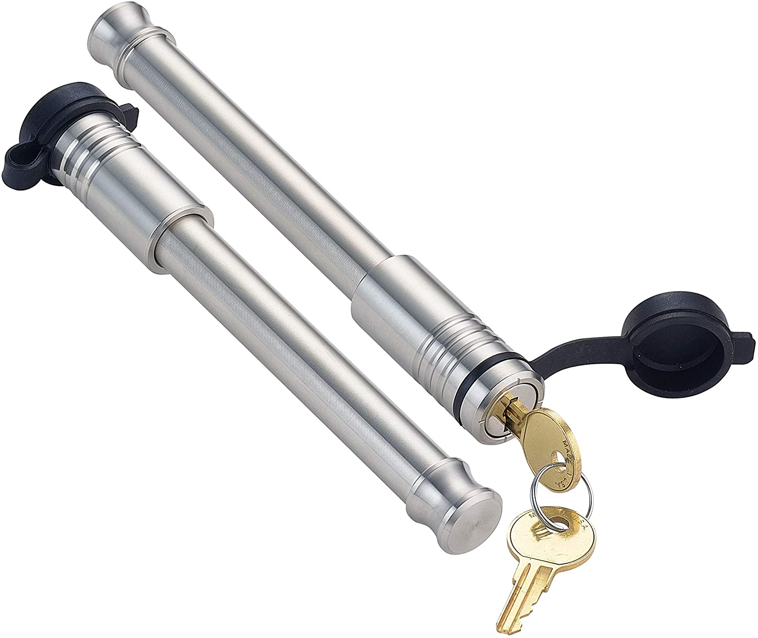 InfiniteRule Security 61775 | 4 Pack Mix, Keyed Alike, Stainless Steel Hitch Locks (Fits: B&W Trailer Hitches)