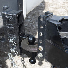 GEN-Y GH-624, 2.5" Receiver Adjustable Pintle Combo, Class V 21,000 lb 4-Receiver Slots,Drop Hitch, Drop/Raise 10",Multi use,Adjustable Hitch, Ball Mount Hitch