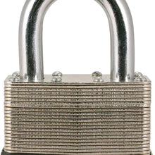 Trimax TLM1125 Dual Locking 50 mm Solid Steel Laminated Padlock with 1-1/8" x 5/16" Dia. Shackle