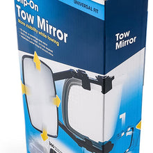 Camco 25653 Universal Clamp-On Towing Mirror (Dual View)