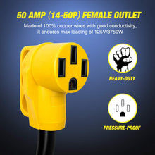 Nilight 18 inch 30 Amp to 50 Amp RV Plug Adapter Heavy Duty Dogbone Electrical Adapter with Handle 30A Male to 50A Female Cord Adapter 125V/3750W,2 Years Warranty