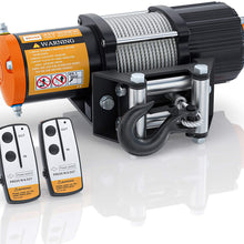 ORCISH 12V 4500LBS Electric Steel Cable ATV Winch Kits for Towing ATV/UTV Off Road Trailer with Wireless Remote Control Mounting Bracket.