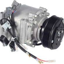 AUTEX AC Compressor & A/C Clutch CO 4914AC 78613 Replacement for Honda Civic 2002 2003 2004 2005 1.7L with 3 Pin Connector 6 Grooves # 38800PLMA021M2 77613